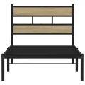 Cadre de lit en métal sans matelas chêne sonoma 100x200 cm