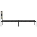 Cadre de lit en métal sans matelas chêne sonoma 100x200 cm