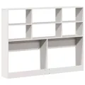 Tête de lit avec rangement blanc 160 cm bois massif de pin