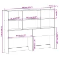 Tête de lit avec rangement blanc 160 cm bois massif de pin
