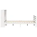 Lit bibliothèque sans matelas blanc 160x200 cm bois pin massif