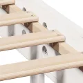 Lit bibliothèque sans matelas blanc 160x200 cm bois pin massif