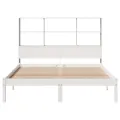 Lit bibliothèque sans matelas blanc 160x200 cm bois pin massif