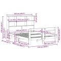 Cadre de lit sans matelas 120x200 cm bois de pin massif