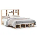 Lit bibliothèque sans matelas 120x190 cm bois massif