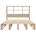Lit bibliothèque sans matelas 120x190 cm bois massif