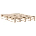 Lit bibliothèque sans matelas 120x190 cm bois massif