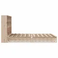 Lit bibliothèque sans matelas 120x190 cm bois massif