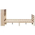 Lit bibliothèque sans matelas 120x200 cm bois de pin massif