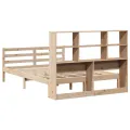 Lit bibliothèque sans matelas 120x200 cm bois de pin massif