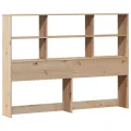 Lit bibliothèque sans matelas 140x200 cm bois massif de pin