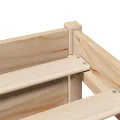 Lit bibliothèque sans matelas 140x200 cm bois massif de pin