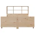 Lit bibliothèque sans matelas 140x200 cm bois massif