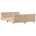 Lit bibliothèque sans matelas 140x200 cm bois massif