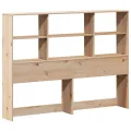 Lit bibliothèque sans matelas 140x200 cm bois massif