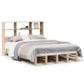 Lit bibliothèque sans matelas 120x200 cm bois massif