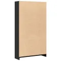 Bibliothèque noir 80x24x143 cm bois d'ingénierie