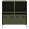 Buffet vert olive 68x39x73,5 cm acier laminé à froid