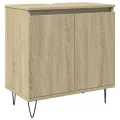 Armoire de bain chêne sonoma 58x33x60 cm bois d'ingénierie