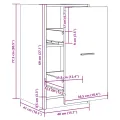 Armoire d'apothicaire blanc 40x41x77,5 cm bois d'ingénierie