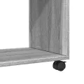 Table d'appoint avec roues sonoma gris bois d'ingénierie