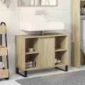 Armoire salle de bain chêne sonoma 80x33x60cm bois d'ingénierie