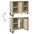 Armoire salle de bain chêne sonoma 80x33x60cm bois d'ingénierie