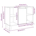 Armoire salle de bain chêne sonoma 80x33x60cm bois d'ingénierie