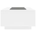 Table basse avec LED infini blanc 116x69x40 cm