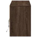 Meuble TV avec LED chêne marron 140x34x50 cm bois d'ingénierie