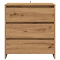 Buffet chêne artisanal 70x41x75 cm bois d'ingénierie