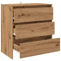 Buffet chêne artisanal 70x41x75 cm bois d'ingénierie