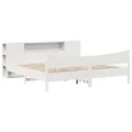 Cadre de lit sans matelas blanc 180x200 cm bois massif de pin