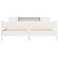 Cadre de lit sans matelas blanc 180x200 cm bois massif de pin