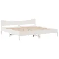 Cadre de lit sans matelas blanc 180x200 cm bois massif de pin