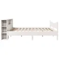 Cadre de lit sans matelas blanc 180x200 cm bois massif de pin