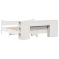 Cadre de lit sans matelas blanc 180x200 cm bois massif de pin