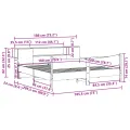 Cadre de lit sans matelas blanc 180x200 cm bois massif de pin