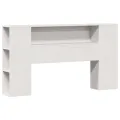 Lit bibliothèque sans matelas blanc 160x200 cm bois pin massif