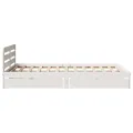 Cadre de lit sans matelas blanc 140x200 cm bois de pin massif