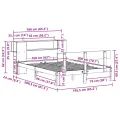 Lit bibliothèque sans matelas blanc 160x200 cm bois pin massif