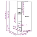 Armoire d'apothicaire blanc 30x41x77,5 cm bois d'ingénierie