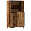 Buffet haut vieux bois 60x36x110 cm bois d'ingénierie
