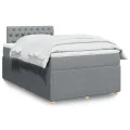 cadre de lit et matelas gris clair 120x190 cm tissu