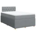 cadre de lit et matelas gris clair 120x190 cm tissu