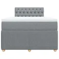 cadre de lit et matelas gris clair 120x190 cm tissu