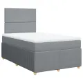 cadre de lit et matelas gris clair 120x190 cm tissu