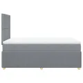 cadre de lit et matelas gris clair 120x190 cm tissu