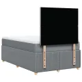 cadre de lit et matelas gris clair 120x190 cm tissu