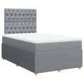 cadre de lit et matelas gris clair 120x190 cm tissu